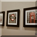 A06. Set of 3 framed London photograph prints. 